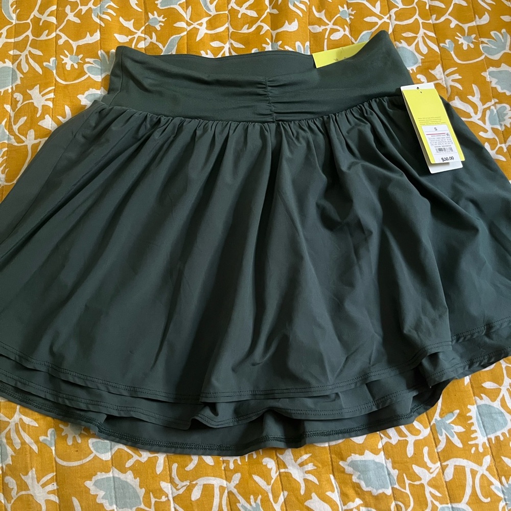 all in motion Olive Green Skater Skirt with Flared Hem